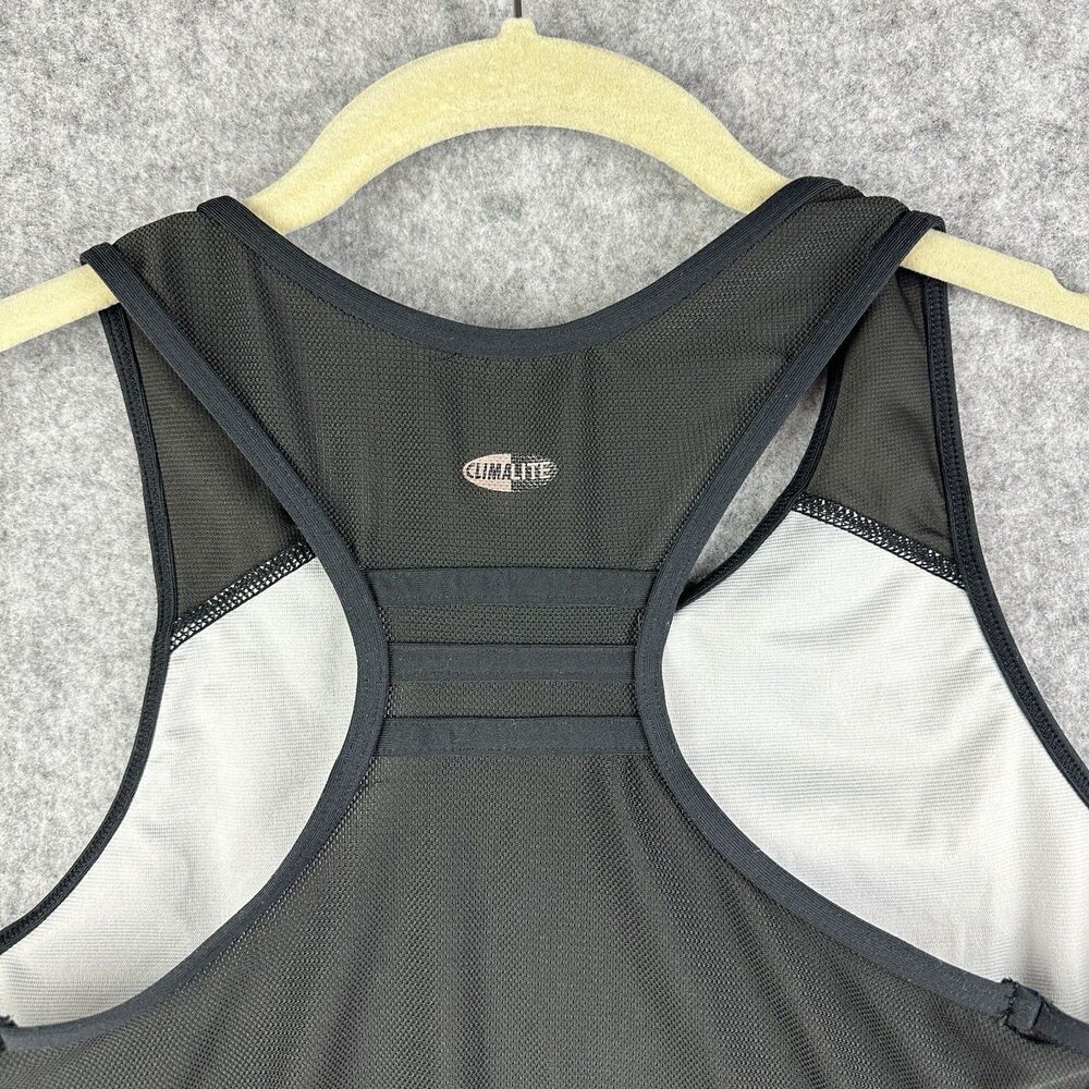 Adidas Tank Top Womens XL Black Stretch Logo Racerback Mesh Back Athleisure Gym - Picture 5 of 12